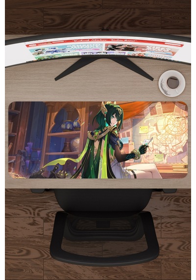 Nefer Genshin Impact Anime Oyuncu V2 - 70x30 Xl Gaming Mouse Pad Fare Altlığı
