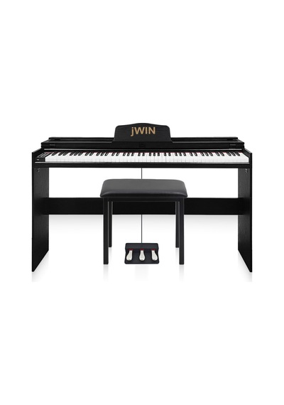 Jwin Sdp-92p Tuş Hassasiyetli 88 Tuşlu Kapaklı Dijital Piyano + Tabure Ve 3'lü Pedal - Siyah