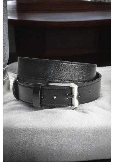Deepsea Erkek Siyah %100 Hakiki Deri Spor Kot Kemeri 4,5 Cm Kot Ve Kanvas Pantolonlara Uygun Kemer 2402633 Siyah