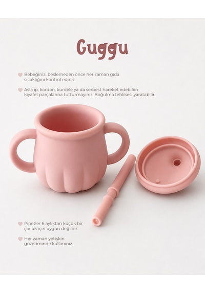 Tgm Baby Guggu Ultra Premium Silikon Pipetli Alıştırma Bardağı 200 Ml