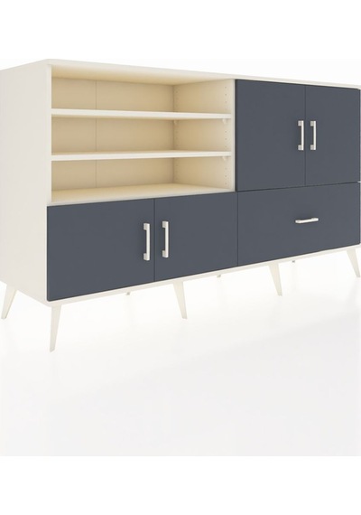 Hyperion Konsol 5 Raflı Tek Çekmeceli 4 Kapaklı 176x44x99 Aytaşı- Aytaşı-antrasit Hyperion Konsol 5 Raflı Tek Çekmeceli 4 Kapaklı 176x44x99 Aytaşı- Aytaşı-antrasit