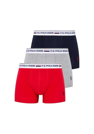 U.S. Polo Assn. U.s Polo Assn. 80431 Erkek 3 Lü Boxer-grimelanj&kırmızı&lacivert Çok Renkli