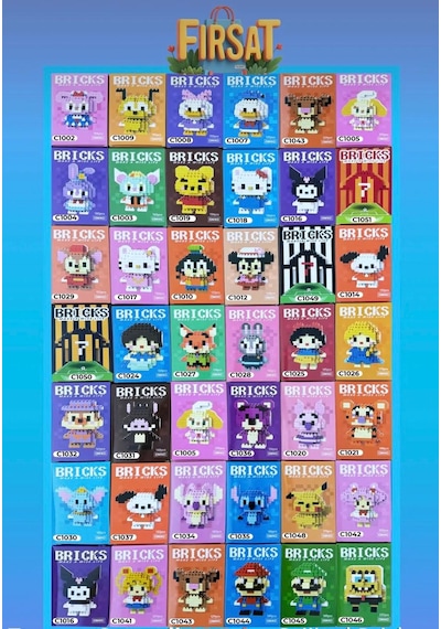Bricks 20 Li Set Kutulu Mini Yapı Blokları 3d Karakter Figürleri Oyuncak Seti Yapboz Puzzle Karışık Model