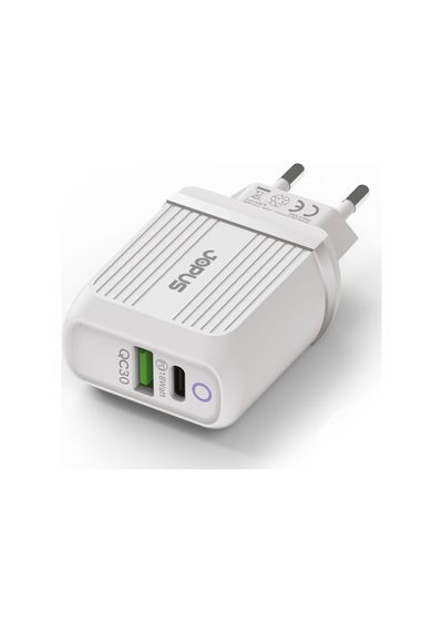 Jopus Lightning Type-C Micro Qualcom 3.0 18 Watt Yüksek Hızlı Şarj Başlığı JO-PD01 Pdshot Beyaz