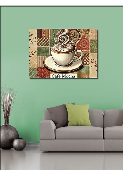 Kanvas Tablo Cafe Mocha Tasarımı 50cmx70cm