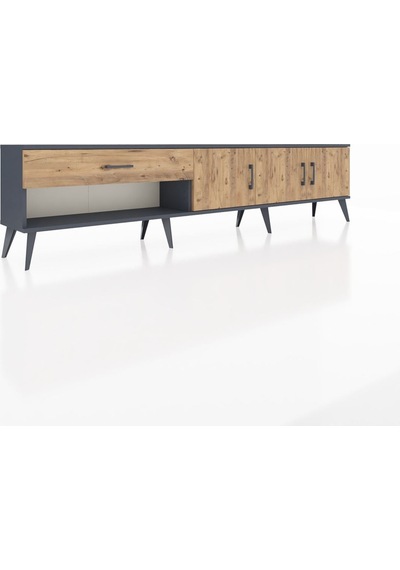 Arges Tv Ünitesi 2 Raflı Tek Çekmeceli 3 Kapaklı 220x30x51 Antrasit-çam Atlas Çam/atlas Çam - Antrasıt Arges Tv Ünitesi 2 Raflı Tek Çekmeceli 3 Kapaklı 220x30x51 Antrasit-çam Atlas Çam/atlas Çam - Antrasıt