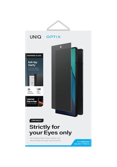 Samsung Galaxy Uyumlu Z Fold 6 Ekran Koruyucu Optix Privacy Serisi Hayalet Oleofobik Yüzey Kolay Kurulum