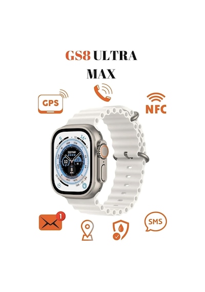 Wearfitpro 49mm Çift Kordon Kilitli Vidalı Gs Ultra 8 Max Watch 8 Ultra 2.08 Ekran Akıllı Saat