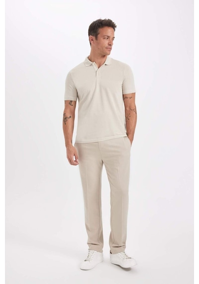 Defacto Slim Fit Dar Kesim Polo Yaka Kısa Kollu Pamuklu Tişört D0033AXNS Bej Defacto Slim Fit Dar Kesim Polo Yaka Kısa Kollu Pamuklu Tişört D0033AXNS Bej