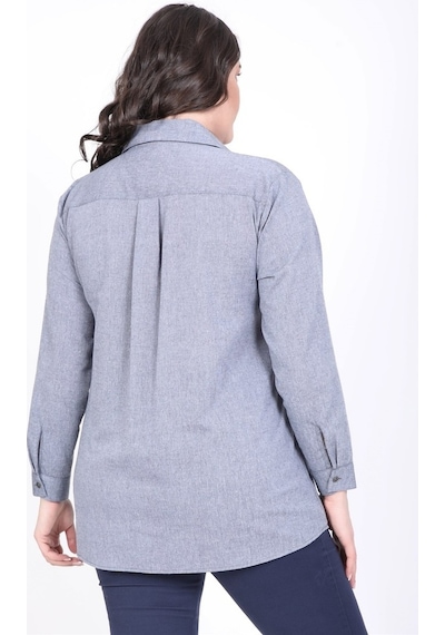 Myline Denim Görünümlü Gömlek