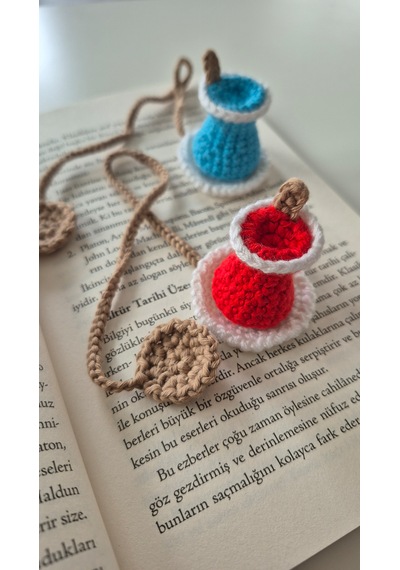 Turanyum Türkistan Çayı Örgü Amigurumi Kitap Ayracı Hediyelik Aksesuar
