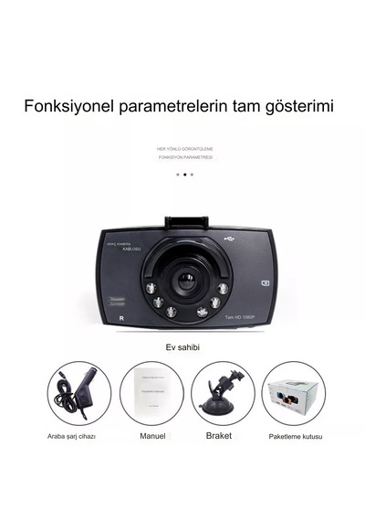 I 1080p Fhd Araba Kamerası 2.7 Nç Ekran Araç Kameraları