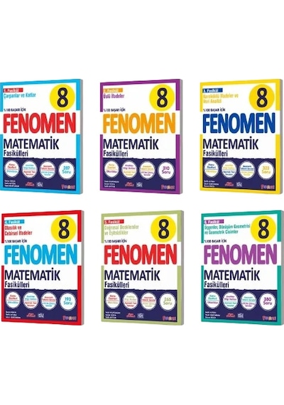 Fenomen 8. Sınıf Matematik Fasikülleri Seti 6 Fasikül Fenomen Yay