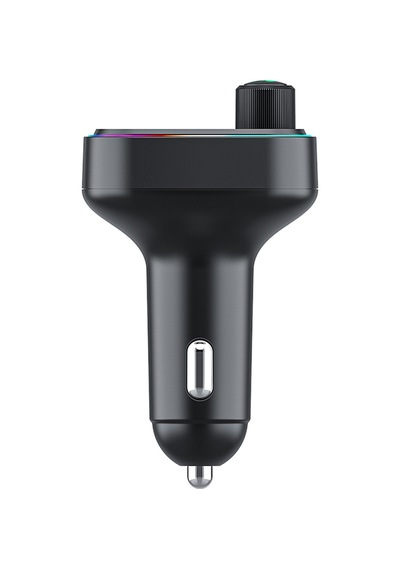 Wiwu Wi-qc031 Rgb Bluetooth Transmitter Mp3 Type-c Ve Usb-a Araç Şarjı Siyah