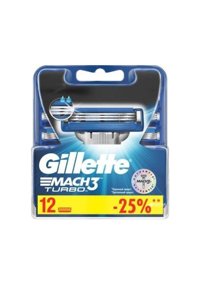 Mach 3 Turbo 12'li Yedek Tıraş Bıçağı 2 Li Paket