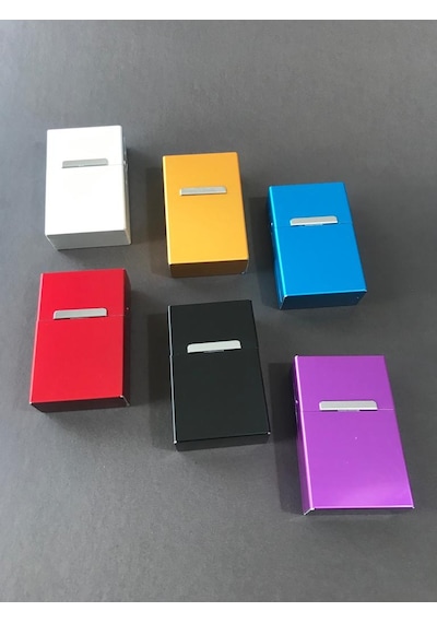Metal Sigaralık Mıknatıslı Kutu Sigara Paketlik