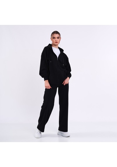 Mmetalic Kadın Siyah Normal Kalıp Basic Beli Lastikli Kapüşonlu Oversize Mevsimlik Alt Üst Eşofman Takımı Mmetalic Kadın Siyah Normal Kalıp Basic Beli Lastikli Kapüşonlu Oversize Mevsimlik Alt Üst Eşofman Takımı