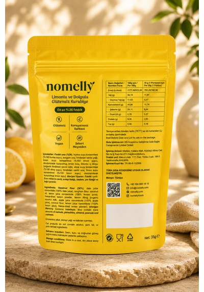 Limonlu Ve Dolgulu Glütensiz Kurabiye