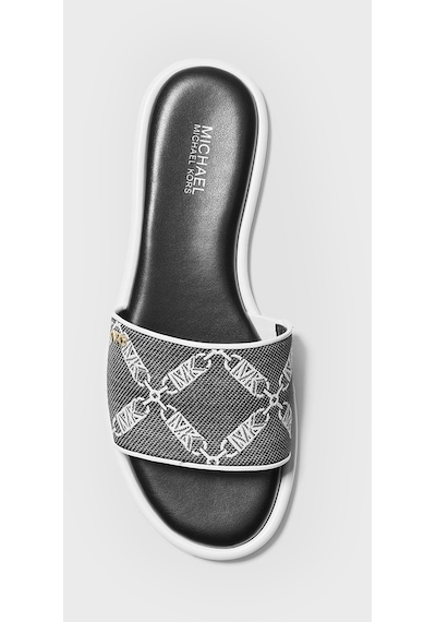 Michael Kors Bayan Terlik 40s4syfs1y 012 Siyah-beyaz Beyaz - Siyah