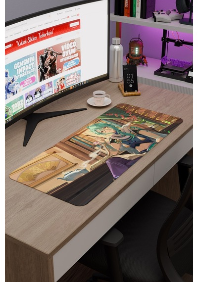 Baizhu Genshin Impact Anime Gacha V5 - 70x30 Xl Gaming Mouse Pad Fare Altlığı