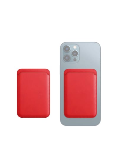 Ally Apple Uyumlu iPhone 14-13-12Ler Için Deri Cüzdan Magsafe Kartlik Cüzdan 301847705 - Renk / Kirmizi