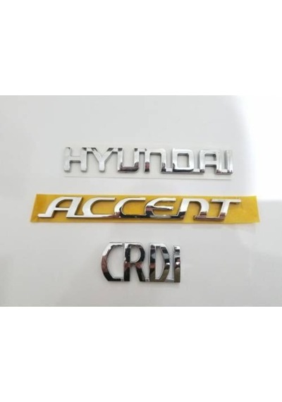 Hyundaı Accent Crdi Bagaj Yazısı Arma 3 Adet-Yüksek Kalite (553611706)
