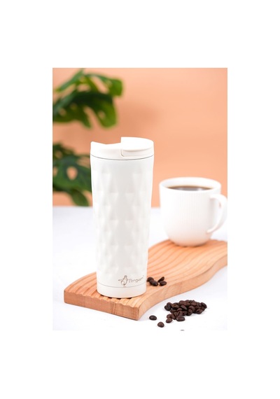 Penguen-3025 Krem Mug Termos 500ml Mavi