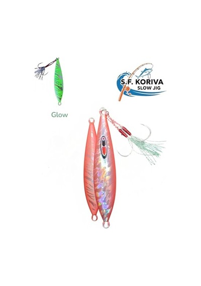 S.f. Koriva Slow Jig 120gr - Glow - Akya Sinarit Lahos Trança Antenli Mercan Gibi Balık Avları Için Jig