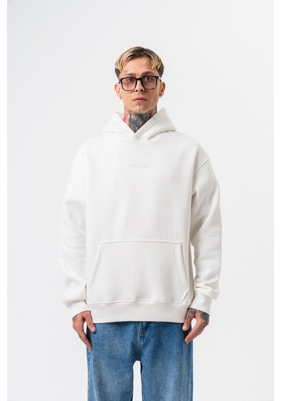Respire Erkek Da Vinci Baskılı Kapüşonlu Oversize Hoodie Ekru