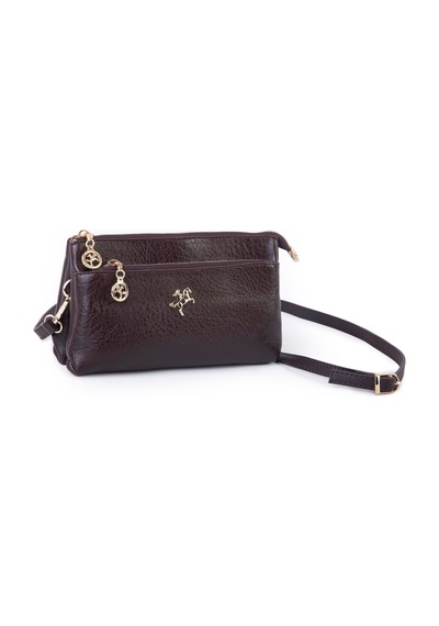 Nas Bag Kadın Çapraz Ve Clutch Çanta Bilek Ve Çapraz Askılı 24x15 Cm Kahve Victoria
