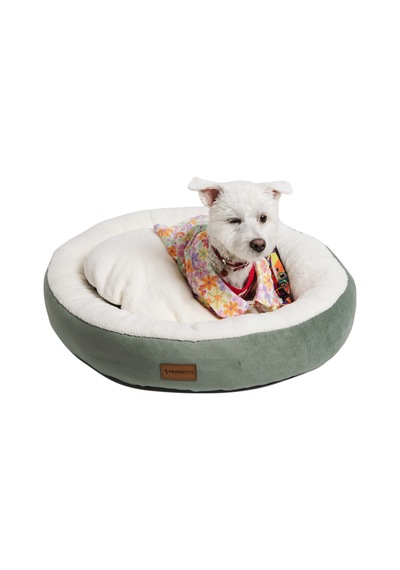 Peluş Minderli Küçük Ve Orta Irk Kedi Köpek Yatağı 62x65 Cm - Yeş