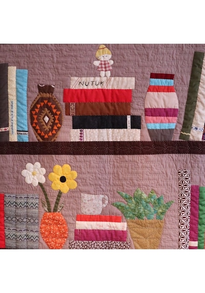 Patchwork Üç Raf Kitaplık Duvar Panosu