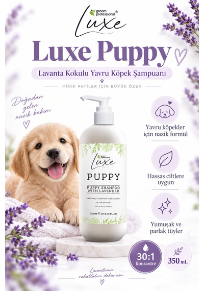 Groom Professional Luxe Lavanta Kokulu Yavru Köpek Şampuanı 350 Ml 1:30 Konsantre