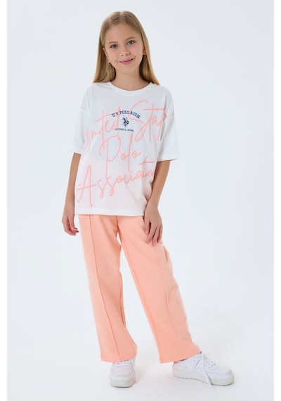 U.s. Polo Assn. Kız Çocuk Turuncu Pijama Takım 5274-49882 Turuncu