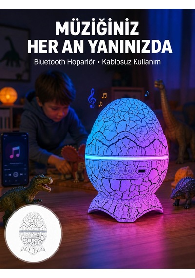 Buğz Uzaktan Kumandalı, Usb Girişli, Döner Projektör Lamba Yeni Nesil .