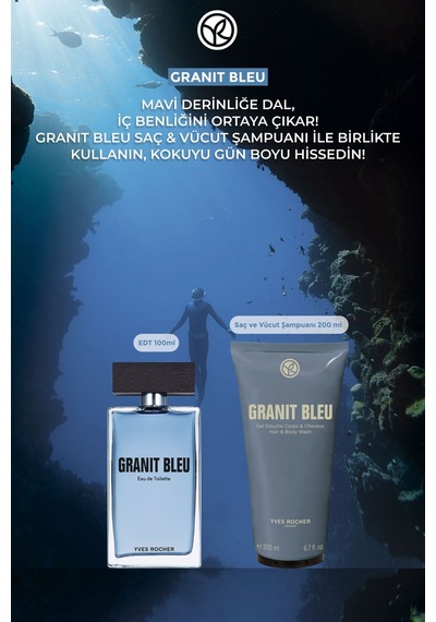 Yves Rocher Saç Ve Vücut Şampuanı-granit Bleu- Erkek-200ml