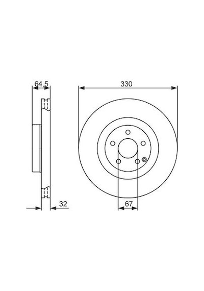 Mercedes E Serisi 211 E280 3.0 2005-2009 Bosch Ön Disk Delikli 2 Adet