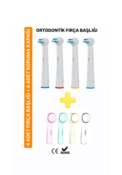5D New White Oral B Uyumlu Ortodontik Clean Yedek Başlık