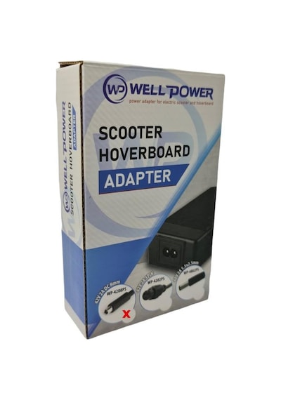 WellPower 42Volt 2Amper 8mm Scooter Hoverboard Şarj Adaptörü