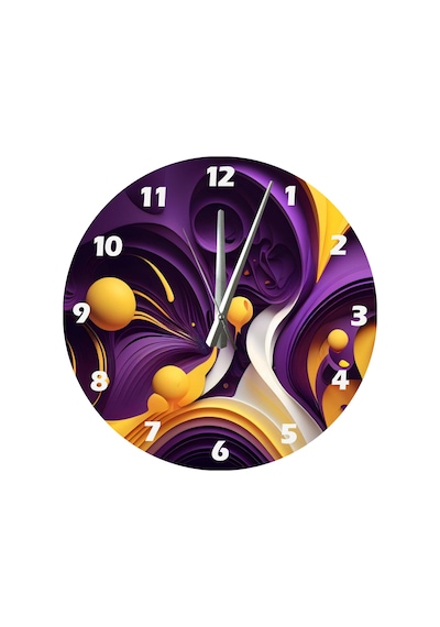 Ti-play Renga 30x30cm Akrilik Dekoratif Modern Duvar Saati ÇOk Renkli