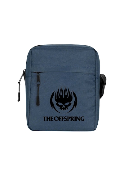 The Offspring Logo Skull Text Lacivert Omuz Çantası