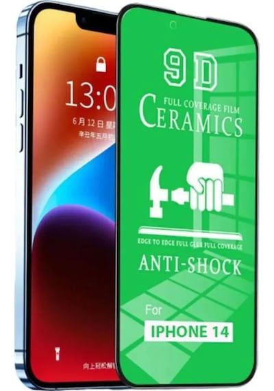 Iphone 14 Uyumlu 9d Tam Kaplayan Parmak Izi Bırakmayan Ekran Koruyucu Film