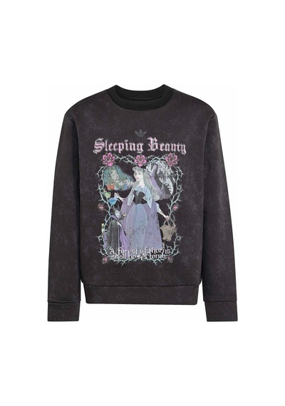 Adidas Çocuk Sweatshirt Adıdas Dısney Vıllaıns Loose Washed Gfx Crew Sweatshirt Kq6084 Siyah