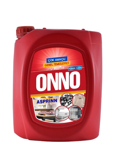 Onno Asprinn Çok Amaçlı Genel Temizleyici 4 Adet X 4000 Ml 4'lü Set