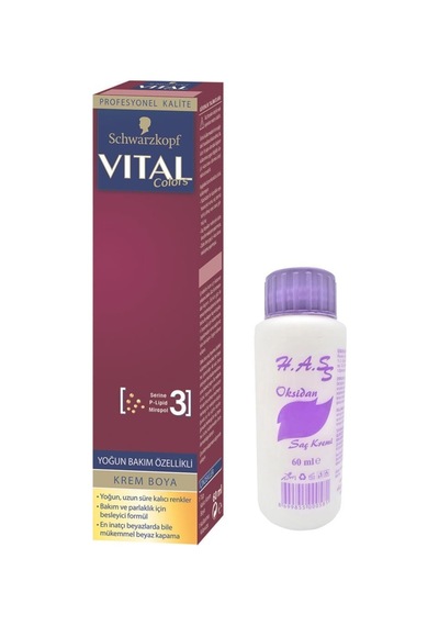 Schwarzkopf Vital Saç Boyası 60 Ml.+Oksidan 60 Ml. (1 Adet)
