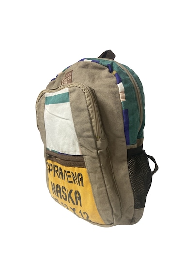 Old Cotton Cargo Kaliteli Renkli Vintage Salaş Disayn Günlük Sırt Gezi Okul Seyahat Çantası 28 Cm X 37 Cm Gri