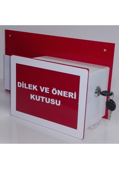 Dilek Öneri Kutusu İş Güvenliği Kutusu Pleksi Kırmızı Yeni