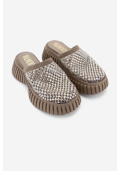 Valmenti Kadın Deri & Suni Taupe Düz Terlik 1141 581 Bn Trlk Y26 Taupe Suede Vizon