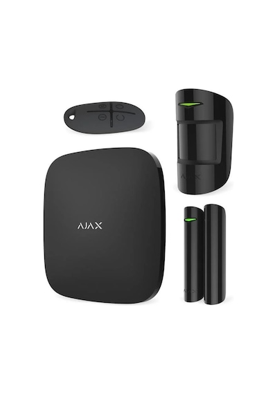 Ajax Hubkit/ Starterkit, Kablosuz, Alarm Kiti, Siyah Ajax Hubkit/ Starterkit, Kablosuz, Alarm Kiti, Siyah