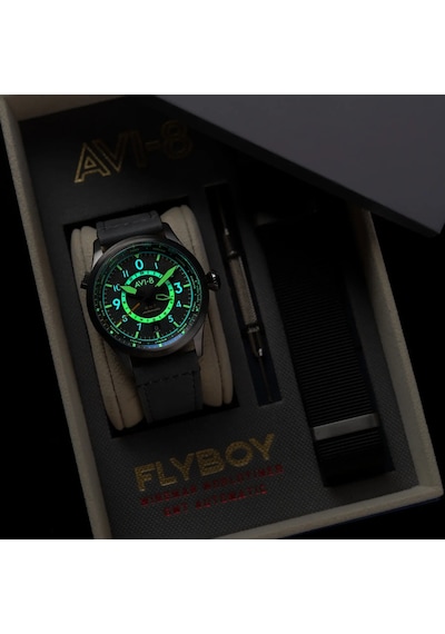 Avı-8 Flyboy Wingman Worldtimer Gmt Av-4120-04 Otomatik Erkek Kol Saati Gri
